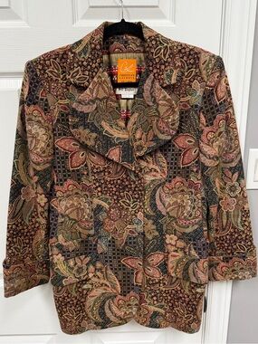 Vintage Christian Lacroix Paris Tapestry Floral Blazer Jacket